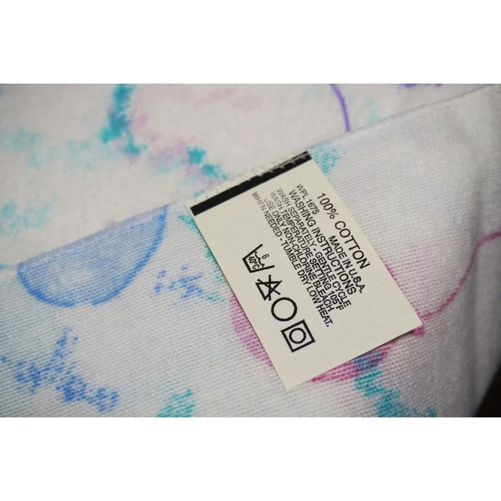 Vintage 80s Baby Square Receiving Blanket 30